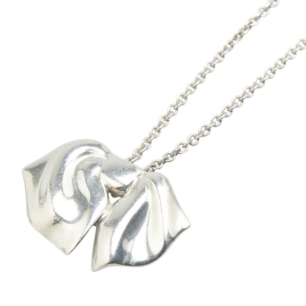 Tiffany ribbon motif necklace silver Co